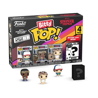 Product Φιγούρα Funko Bitty Pop! 4-Pack: Stranger Things Dustin, Lucas, Eleven (with Electrodes), Mystery Pop! Vinyl Figures base image