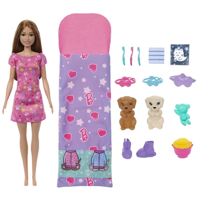 Product Κούκλα Mattel Barbie: Puppy Slumber Party Doll (HXN01) base image