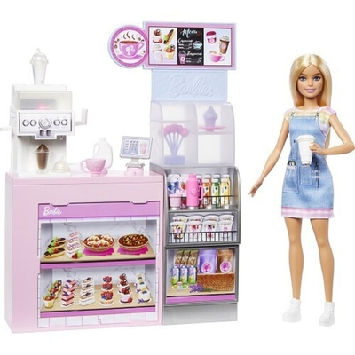 Product Κούκλα Mattel Barbie: You Can Be Anything - Coffee Shop Playset (HXN94) base image