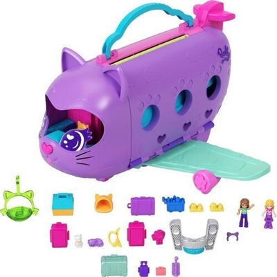 Product Φιγούρα Mattel Polly Pocket: Adventures in Rio - Kitty Airways Transformable (HWP19) base image