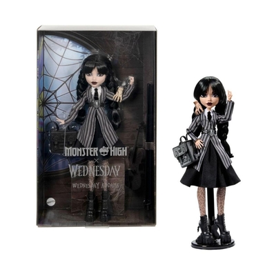 Product Κούκλα Mattel Monster High X Wednesday Wednesday Addams (School Outfit) (HXJ04) base image