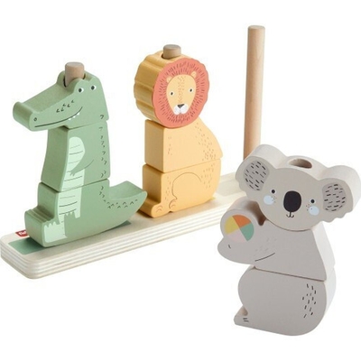 Product Βρεφικό Παιχνίδι Fischer-Price: Wooden Stack Sort Animals (HXV04) base image