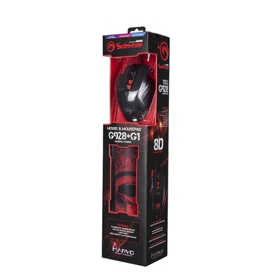 Product Gaming Ποντίκι Ενσύρματο Marvo G928+G1 + Mousepad MV-G928 base image