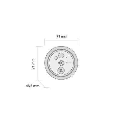 Product Ασύρματο Κουδούνι Ezviz Wire-free Peephole Doorbell HP4 base image