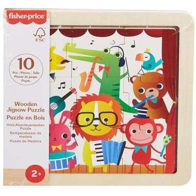 Product Παζλ Fisher-Price: Wooden Jigsaw Puzzle - Jungle (HXV18) base image
