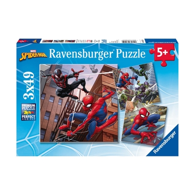 Product Παζλ Ravensburger Puzzle Marvel: Spider-Man - Spider-Man in Action (3x49pcs) (8025) base image