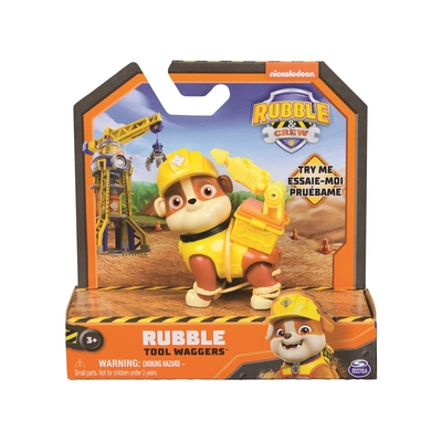 Product Μινιατούρα Spin Master Paw Patrol: Rubble Crew - Rubble Tool Waggers Action Pup (20148305) base image
