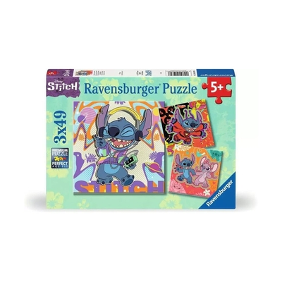 Product Παζλ Ravensburger Puzzle Disney: Stitch - Play the Day Away (3x49pcs) (12001070) base image