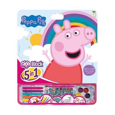 Product Παιχνίδι Ζωγραφικής AS Giga Block Drawing Set 4 in 1 Peppa Pig (1023-62751) base image