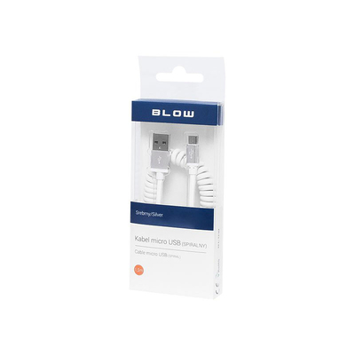 Product Καλώδιο USB Blow - Micro USB Spiral 1.5m Λευκό base image