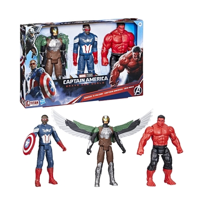 Product Φιγούρα Δράσης Hasbro Marvel Titan Heroes Captain America Brave New World Marvel's Falcon/Captain America/Red Hulk Action Figures (F9295) base image