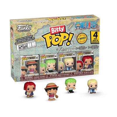 Product Φιγούρα Funko Bitty Pop! 4-Pack: One Piece - Monkey D. Luffy, Roronoa Zoro, Axe-Hand Morgan, Bitty Pop! Chase base image