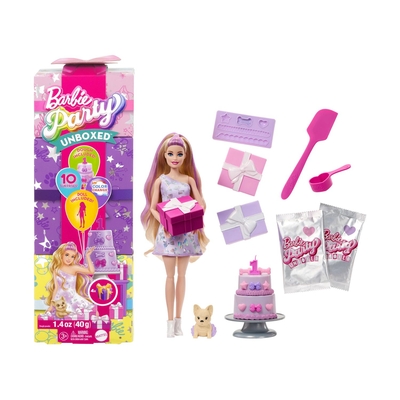 Product Κούκλα Mattel Barbie Party Unboxed Reveal Blonde Hair Doll (JFG70) base image