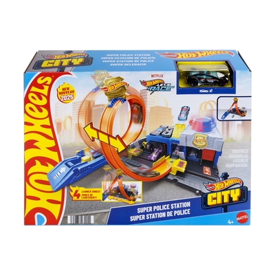 Product Μινιατούρα Mattel Hot Wheels Monster Trucks Super Police Station (JBM71) base image