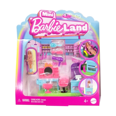 Product Κούκλα Mattel Mini Barbieland Collectible Hair Salon Playset with Mini Doll (JCR32) base image