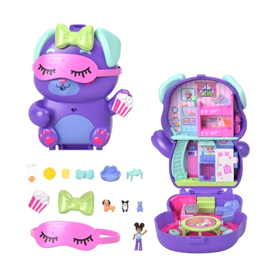 Product Κούκλα Mattel Polly Pocket Tiny Worlds Sleepover Puppy Playset (JCR38) base image