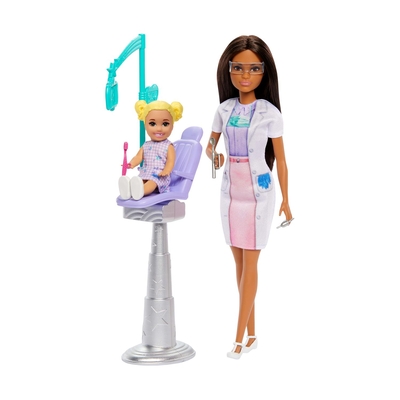 Product Κούκλα Mattel Barbie You Can Be Anything Dentist Doll with Brown Hair (JCR75) base image