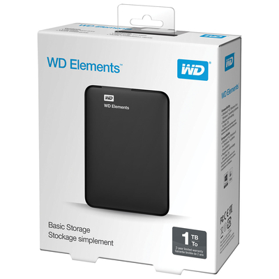 Product Εξωτερικός Σκληρός Δίσκος 2,5 1TB Western Digital WDBUZG0010BBK base image