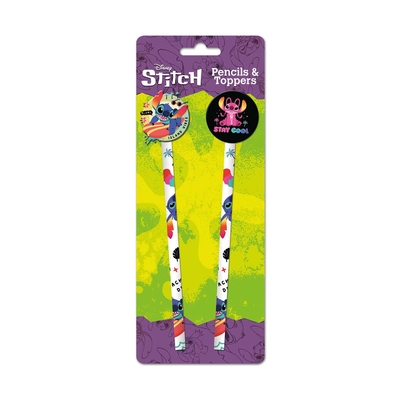 Product Σετ Μολύβια ξύλινα & γόμα Pyramid Disney Stitch Pencils And Toppers 2 Pcs (SR74408) base image