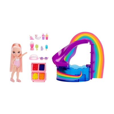Product Κούκλα MGA Rainbow High Littles Pool Day with Blush Blush Parker Playset (522249) base image