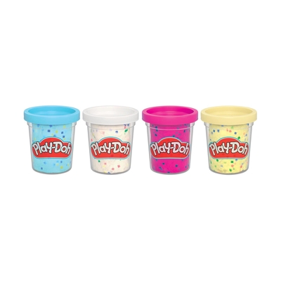 Product Πλαστελίνη Hasbro Play-Doh: Specialty Compound - Confetti Fun 4 Pack (G1736) base image