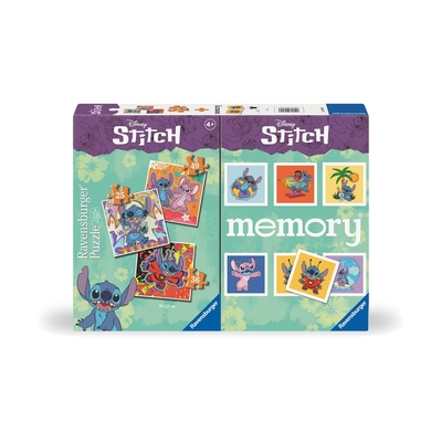 Product Επιτραπέζιο παιχνίδι Ravensburger Memory + 3 Puzzle Disney Stitch (24695) base image
