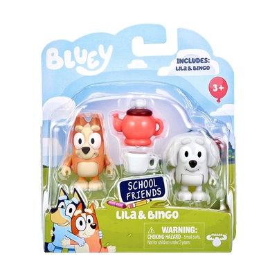 Product Φιγούρα Δράσης Giochi Preziosi BlueySchool Friends Lila  Bingo 2 Pack Figure (BLY87000) base image