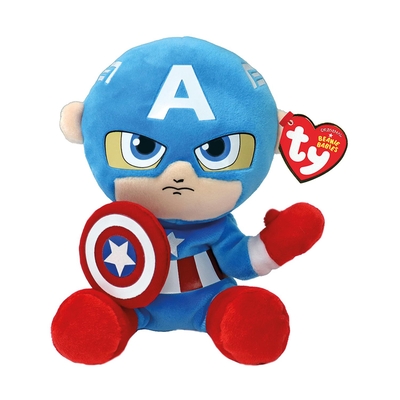 Product Μπρελόκ AS Beanie Babies Marvel: Captain America - Plush 15cm (1607-44002) base image