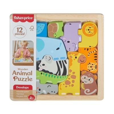 Product Παιδικό Puzzle Fisher-Price: Wooden Animal (JFG10) base image