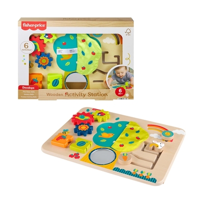 Product Βρεφικό Παιχνίδι Fisher-Price: Wooden Activity Station (JDM53) base image