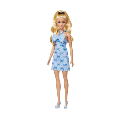 Product Κούκλα Mattel Barbie: Barbie Fashionistas Wavy Blonde Ponytail Wearing Blue Bow (HYT93) base image