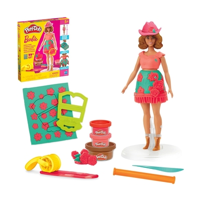 Product Πλαστελίνη Hasbro Play-Doh: Fashion - Barbie Designer Dolls Florals And Fringe (G1360) base image