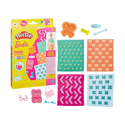 Product Πλαστελίνη Hasbro Play-Doh: Fashion - Barbie Designer Patterns Packs Pearls And Bows (G1365) base image