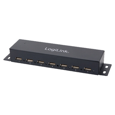 Product USB Hub 7 Θυρών LogiLink metall LED-Anzeige m. Netzteil base image