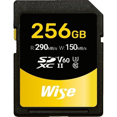 Product Κάρτα Μνήμης SDXC 256GB Wise UHS-II V60 R:290MBs / W:150MBs base image