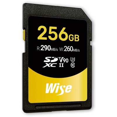 Product Κάρτα Μνήμης SDXC 256GB Wise UHS-II V90 R:290MBs / W:260MBs base image