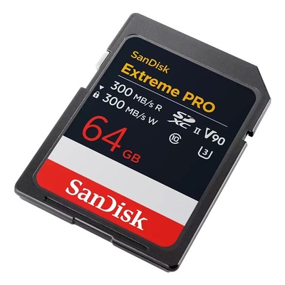 Product Κάρτα Μνήμης SDXC 64GB SanDisk ExtremePRO V90 300MB UHS-II GN4IN base image