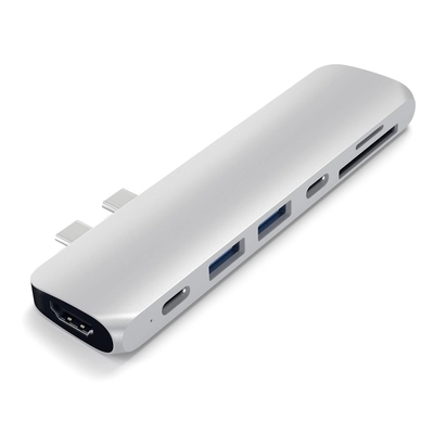 Product Docking Station eatechi Type-C Pro Hub 4K HDMI silver base image