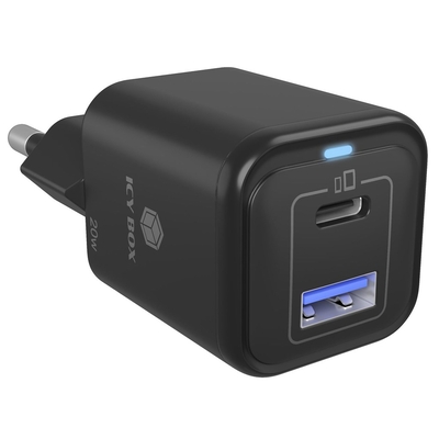 Product Φορτιστής Πρίζας Icy Box IB-PS1020-PD 2 Port 20W Netzteil base image