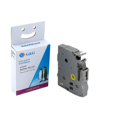 Product Ταινία Ετικετογράφου G&G 12mm x 8m sw-ws Συμβατή Brother TZe-S231 base image