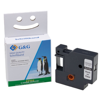 Product Ταινία Ετικετογράφου G&G 12mm x7m sw-tr. Συμβατή Dymo D1/ 45010/ S072050 base image