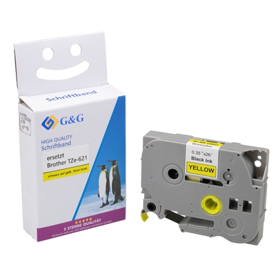 Product Ταινία Ετικετογράφου G&G 9mm x 8m sw - gb Συμβατή Brother TZe-621 base image