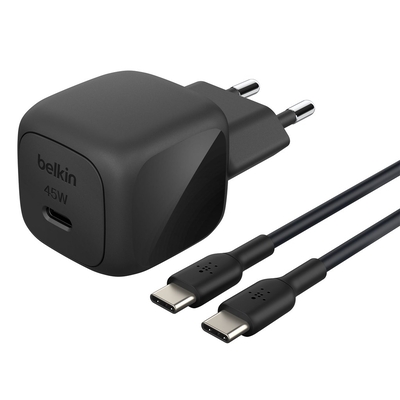 Product Φορτιστής Πρίζας Belkin BOOST USB-C 45W PPS+USB-C WCA013kq1MBK-B6 base image