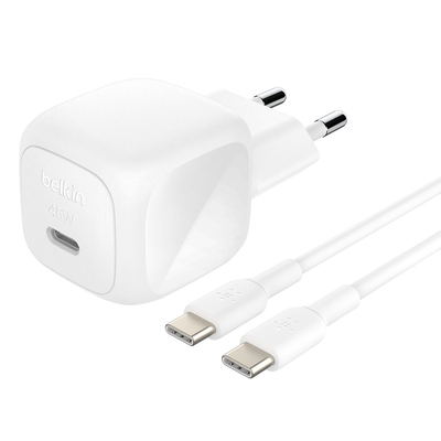 Product Φορτιστής Πρίζας Belkin BOOST USB-C 45W PPS+USB-C WCA013kq1MWH-B6 base image
