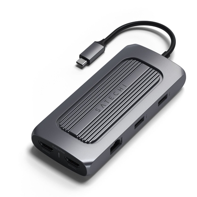Product Docking Station Satechi USB-C Multiport MX Adapter Space Gray base image