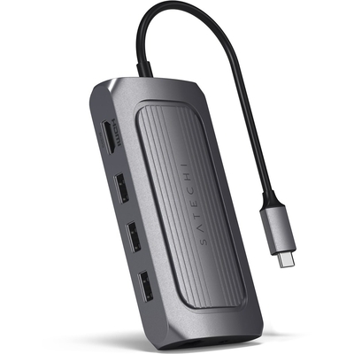 Product Docking Station Satechi USB4 Multiport Adapter with 8K HDMI space gray base image