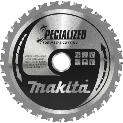 Product Δίσκος Κοπής Makita B-47036 Saw Blade f. Metal 150x20x32Z base image