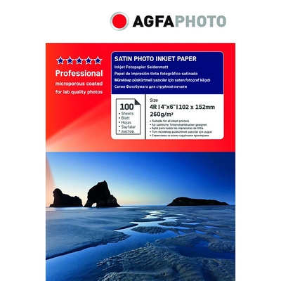 Product Φωτογραφικό Χαρτί AgfaPhoto Professional 260 g Satin 10x15 100 Sh. base image