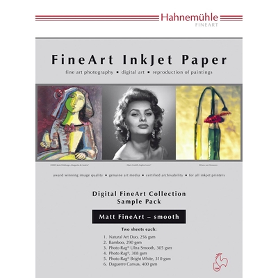 Product Φωτογραφικό Χαρτί Hahnemuhle Digital FineArt A4 Testpack matte, smooth base image