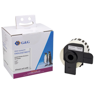 Product Ταινία Ετικετογράφου G&G Endlos 62 mm x 15,24 sw- Συμβατή Brother DK-22212 base image